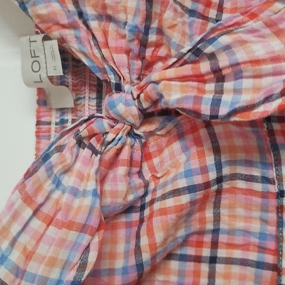 Loft plaid babydoll tank size M - Picture 4 of 7